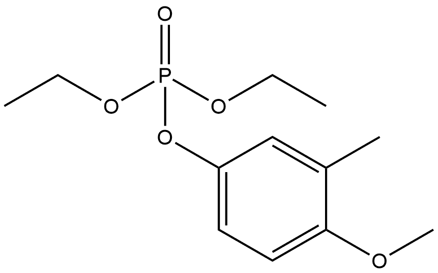 Phosphoric acid, diethyl 4-methoxy-m-tolyl ester Structure