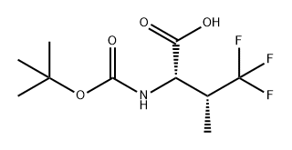 L-Valine, N-[(1,1-dimethylethoxy)carbonyl]-4,4,4-trifluoro-, (3R)- Structure