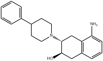 2-Naphthalenol, 5-amino-1,2,3,4-tetrahydro-3-(4-phenyl-1-piperidinyl)-, (2R,3R)- 구조식 이미지