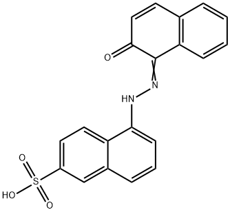 2-Naphthalenesulfonic acid, 5-[2-(2-oxo-1(2H)-naphthalenylidene)hydrazinyl]- Structure