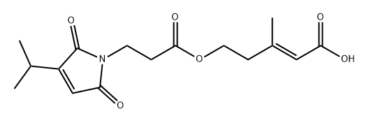 1H-Pyrrole-1-propanoic acid, 2,5-dihydro-3-(1-methylethyl)-2,5-dioxo-, (3E)-4-carboxy-3-methyl-3-buten-1-yl ester Structure