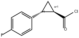 rac-(1R,2R)-2-(4-fluorophenyl)cyclopropane-1-car
bonyl chloride Structure