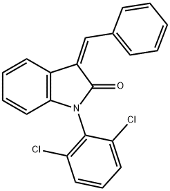 (3Z)-1-(2,6-Dichlorophenyl)-1,3-dihydro-3-(phenylmethylene)-2H-indol-2-one Structure