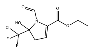 1H-Pyrrole-2-carboxylic acid, 5-(chlorodifluoromethyl)-1-formyl-4,5-dihydro-5-hydroxy-, ethyl ester Structure