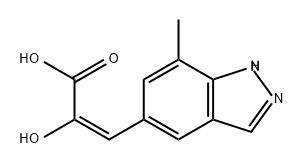 2-Propenoic acid, 2-hydroxy-3-(7-methyl-1H-indazol-5-yl)-, (2E)- Structure