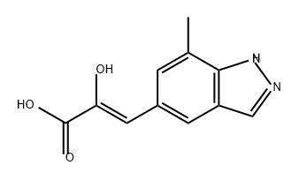 2-Propenoic acid, 2-hydroxy-3-(7-methyl-1H-indazol-5-yl)-, (2Z)- Structure