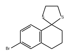 Spiro[1,3-dithiolane-2,1'(2'H)-naphthalene], 6'-bromo-3',4'-dihydro- Structure