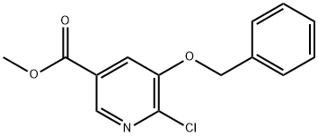 3-Pyridinecarboxylic acid, 6-chloro-5-(phenylmethoxy)-, methyl ester Structure