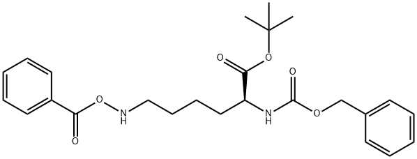 L-Lysine, N6-(benzoyloxy)-N2-[(phenylmethoxy)carbonyl]-, 1,1-dimethylethyl ester Structure