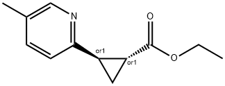 Cyclopropanecarboxylic acid, 2-(5-methyl-2-pyridinyl)-, ethyl ester, (1R,2R)-rel- Structure