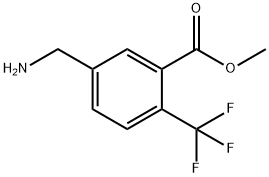 Benzoic acid, 5-(aminomethyl)-2-(trifluoromethyl)-, methyl ester 구조식 이미지