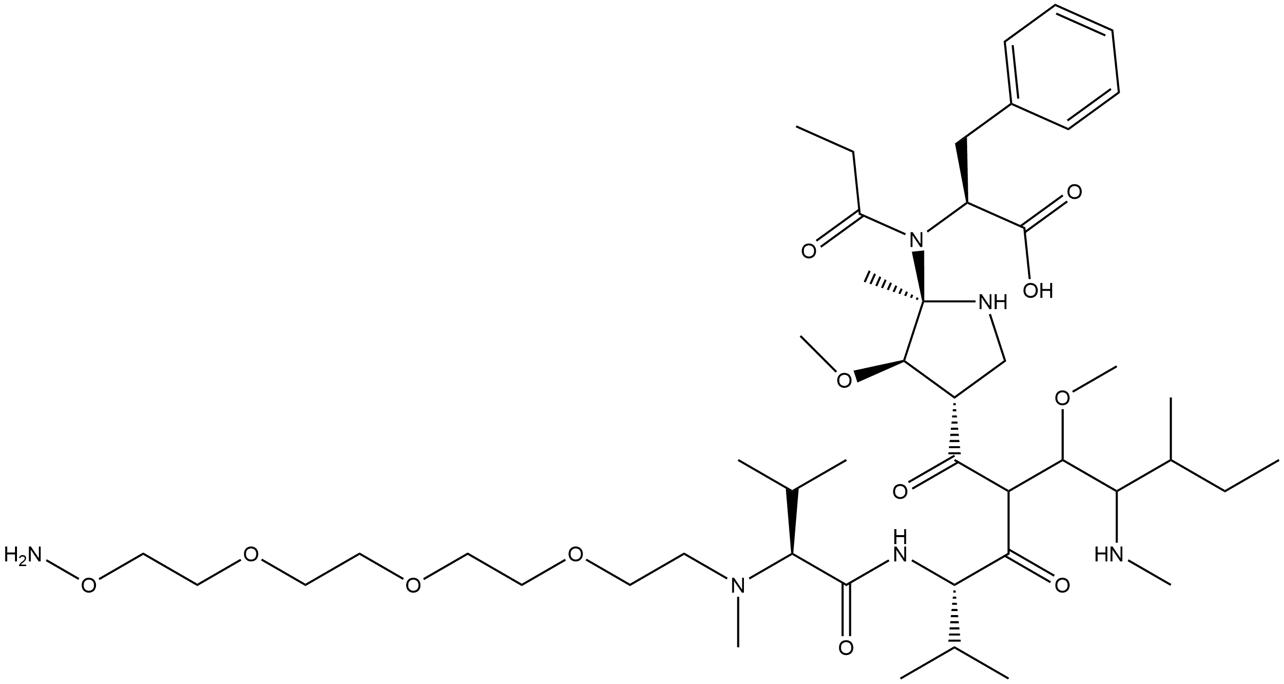 PEG4-aminooxy-MMAF Structure
