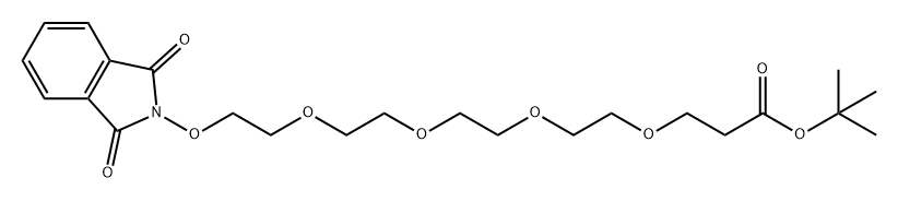 4,7,10,13-Tetraoxapentadecanoic acid, 15-[(1,3-dihydro-1,3-dioxo-2H-isoindol-2-yl)oxy]-, 1,1-dimethylethyl ester 구조식 이미지