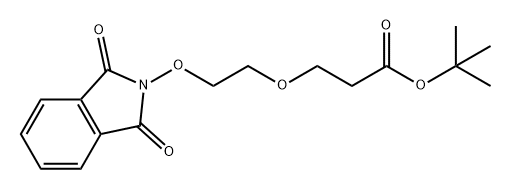 Propanoic acid, 3-[2-[(1,3-dihydro-1,3-dioxo-2H-isoindol-2-yl)oxy]ethoxy]-, 1,1-dimethylethyl ester Structure