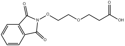 Propanoic acid, 3-[2-[(1,3-dihydro-1,3-dioxo-2H-isoindol-2-yl)oxy]ethoxy]- 구조식 이미지