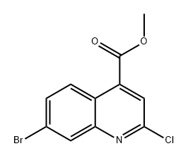 4-Quinolinecarboxylic acid, 7-bromo-2-chloro-, methyl ester Structure