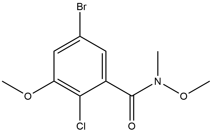 5-Bromo-2-chloro-N,3-dimethoxy-N-methylbenzamide Structure