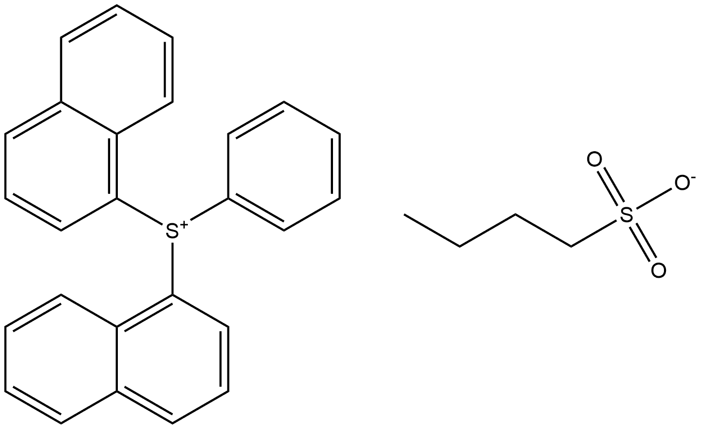 di(naphthalen-1-yl)(phenyl)sulfonium butane-1-sulfonate Structure