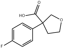 3-(4-Fluorophenyl)tetrahydro-3-furancarboxylic acid Structure