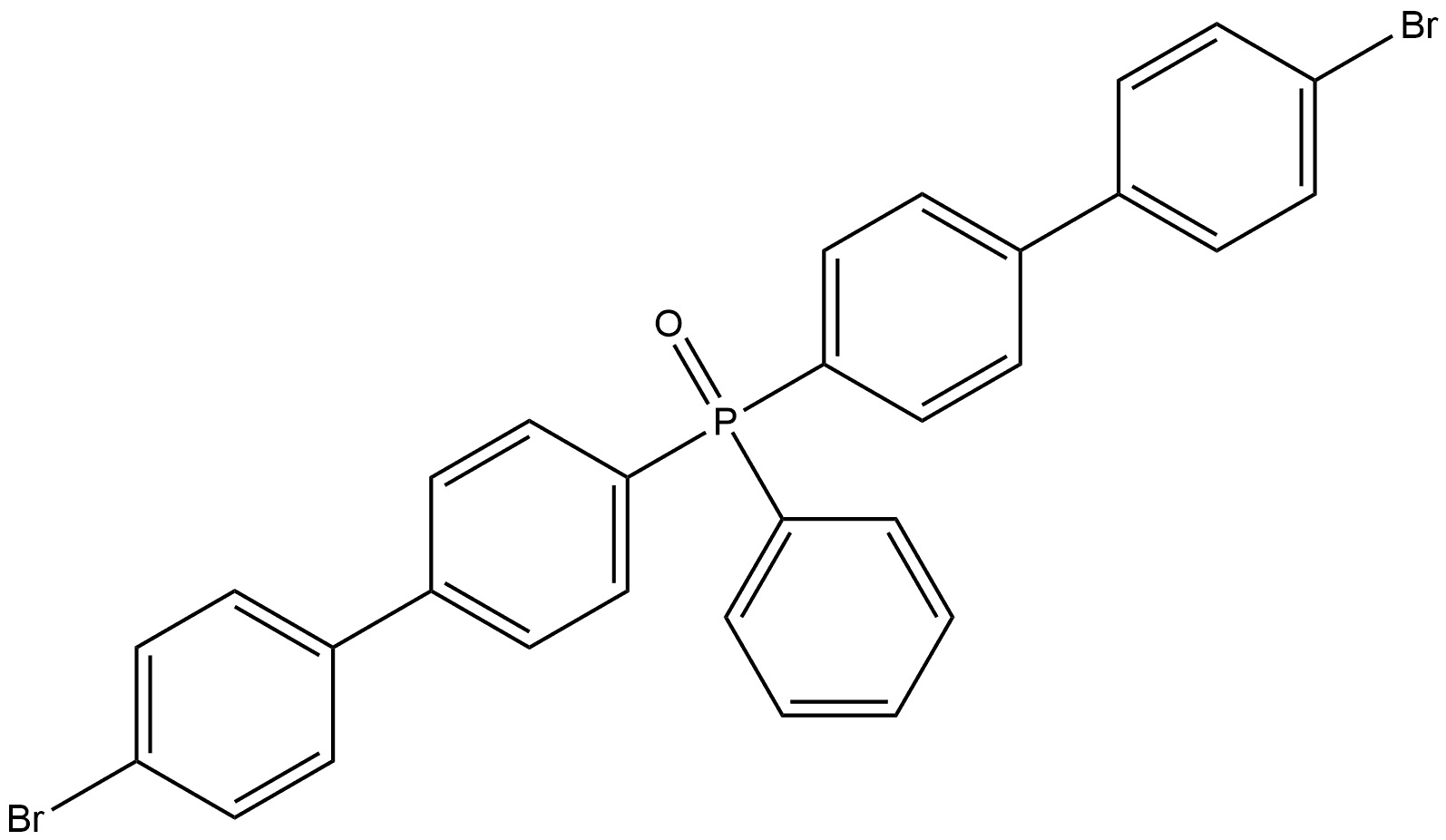 Bis(4'-bromobiphenyl-4-yl)(phenyl)phosphine oxide Structure