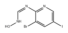Methanimidamide, N'-(3-bromo-5-iodo-2-pyridinyl)-N-hydroxy-, (1Z)- Structure