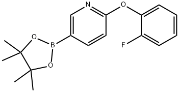 Pyridine, 2-(2-fluorophenoxy)-5-(4,4,5,5-tetramethyl-1,3,2-dioxaborolan-2-yl)- Structure