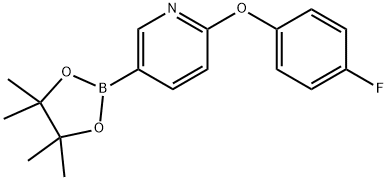 2-(4-Fluorophenoxy)-5-(4,4,5,5-tetramethyl-1,3,2-dioxaborolan-2-yl)pyridine Structure