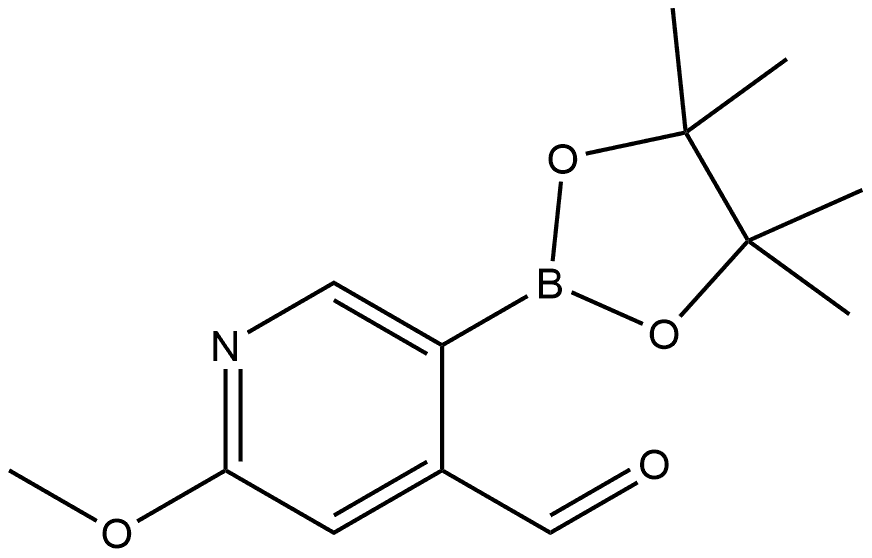 2-methoxy-5-(4,4,5,5-tetramethyl-1,3,2-dioxaborolan-2-yl)isonicotinaldehyde Structure