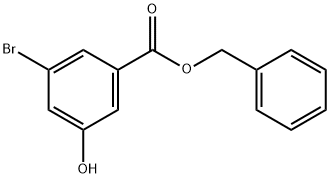 Benzoic acid, 3-bromo-5-hydroxy-, phenylmethyl ester 구조식 이미지
