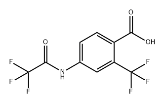 Benzoic acid, 4-[(2,2,2-trifluoroacetyl)amino]-2-(trifluoromethyl)- Structure