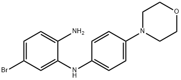 1,?2-?Benzenediamine, 4-?bromo-?N2-?[4-?(4-?morpholinyl)?phenyl]?- Structure