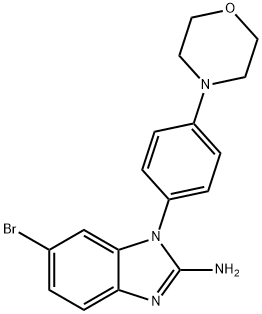 1H-?Benzimidazol-?2-?amine, 6-?bromo-?1-?[4-?(4-?morpholinyl)?phenyl]?- Structure