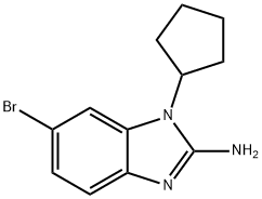 6-bromo-1-cyclopentyl-1H-1,3-benzodiazol-2-amine Structure