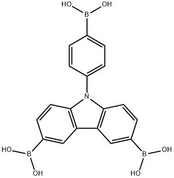 Boronic acid, B,B'-[9-(4-boronophenyl)-9H-carbazole-3,6-diyl]bis- Structure