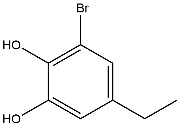 3-Bromo-5-ethyl-1,2-benzenediol Structure