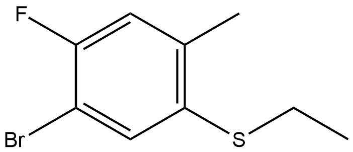 1-Bromo-5-(ethylthio)-2-fluoro-4-methylbenzene Structure