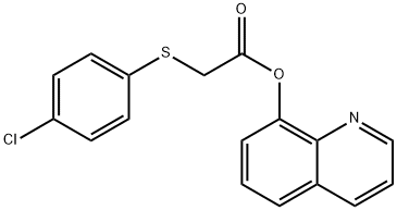 2-((4-Chlorophenyl)thio)quinolin-8-yl acetate 구조식 이미지