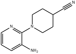 4-Piperidinecarbonitrile, 1-(3-amino-2-pyridinyl)- Structure