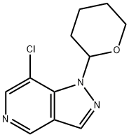 7-Chloro-1-(tetrahydro-2H-pyran-2-yl)-1H-pyrazolo[4,3-c]pyridine 구조식 이미지