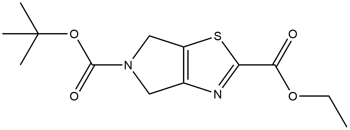 5-(1,1-Dimethylethyl) 2-ethyl 4,6-dihydro-5H-pyrrolo[3,4-d]thiazole-2,5-dicarboxylate Structure