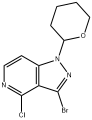 3-Bromo-4-chloro-1-(tetrahydro-2H-pyran-2-yl)-1H-pyrazolo[4,3-c]pyridine Structure