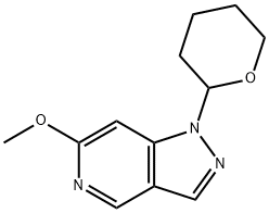 6-Methoxy-1-(tetrahydro-2H-pyran-2-yl)-1H-pyrazolo[4,3-c]pyridine Structure