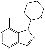 7-Bromo-1-(tetrahydro-2H-pyran-2-yl)-1H-pyrazolo[4,3-b]pyridine 구조식 이미지