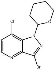 3-Bromo-7-chloro-1-(tetrahydro-2H-pyran-2-yl)-1H-pyrazolo[4,3-b]pyridine Structure