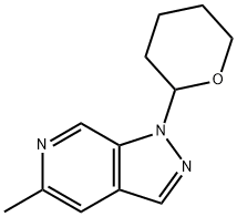 5-Methyl-1-(tetrahydro-2H-pyran-2-yl)-1H-pyrazolo[3,4-c]pyridine Structure