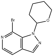7-Bromo-1-(tetrahydro-2H-pyran-2-yl)-1H-pyrazolo[3,4-c]pyridine 구조식 이미지