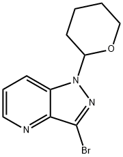 3-Bromo-1-(tetrahydro-2H-pyran-2-yl)-1H-pyrazolo[4,3-b]pyridine 구조식 이미지