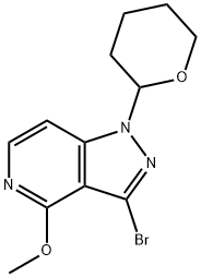 3-Bromo-4-methoxy-1-(tetrahydro-2H-pyran-2-yl)-1H-pyrazolo[4,3-c]pyridine Structure