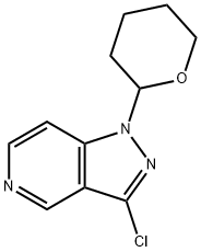 3-Chloro-1-(tetrahydro-2H-pyran-2-yl)-1H-pyrazolo[4,3-c]pyridine Structure