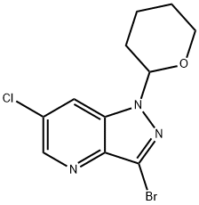 3-Bromo-6-chloro-1-(tetrahydro-2H-pyran-2-yl)-1H-pyrazolo[4,3-b]pyridine Structure